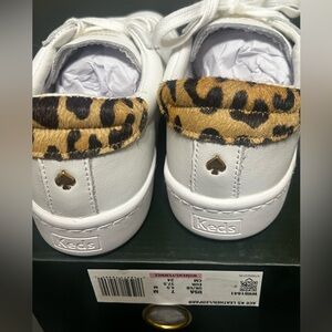 New Kate Spade Keds Leather/ Leopard shoes